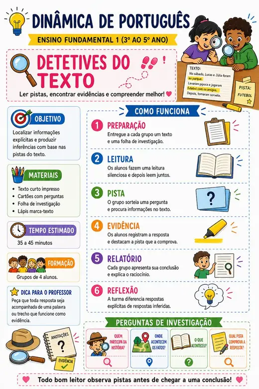 Dinâmica: Detetives do Texto